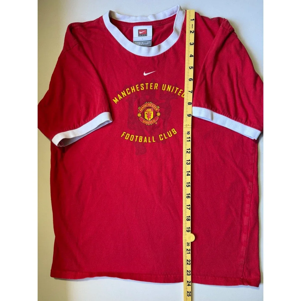 Nike Manchester United Football Club Ringer T Shirt Red Youth Large L 14 16
